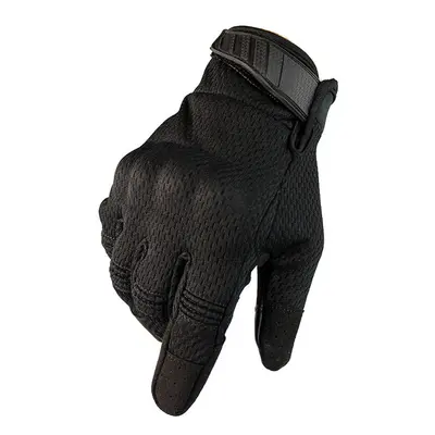 (Black, M) Hiking Fishing Gloves Full Finger Shooting Tactical Hunting Climbing Cs Gloves Durabl