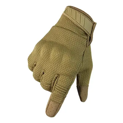 (tan, XL) Hiking Fishing Gloves Full Finger Shooting Tactical Hunting Climbing Cs Gloves Durable