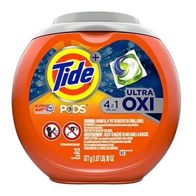 Tide Pods Ultra Oxi Liquid Detergent Pacs, Pods