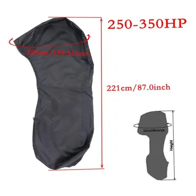 (as the picture, 250-350HP) 420d 6-225hp Yacht Half Outboard Motor Engine Boat Cover Anti Uv Dus