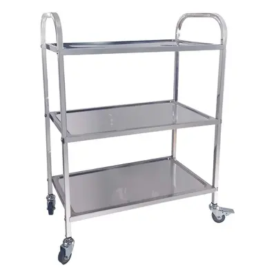 (625x315xH800MM,3 Tiers) Stainless Steel Utility Cart - 3-Tier Kitchen Trolley