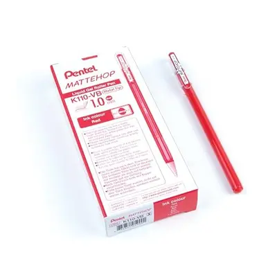 Mattehop 1.0mm Gel Roller Red - Pack of