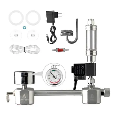 (EU plug) Aquarium Diy Co2 Generator System Kit Co2 Generator System With Solenoid Valve Bubble 