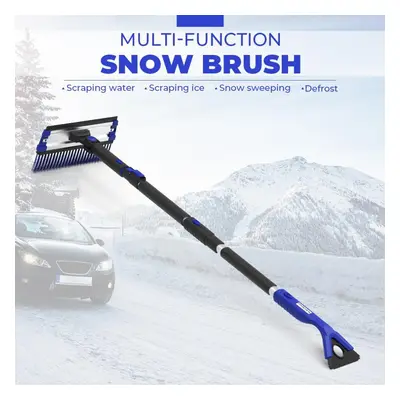 (black) 3-in-1 Extendable Snow Shovel Ice Scraper Snow Brush Water Remover For Car Auto Suv Fros