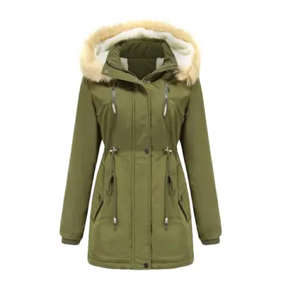 (as the picture, M) Women&apos;s Fashion Solid Colour Autumn And Winter Cotton Loose Cotton Clot