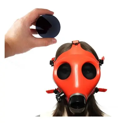 (ivory, One Size) Half-face Silica Gel Gas Mask Fetish Latex Breathing Bag Rubber Tube Accessory