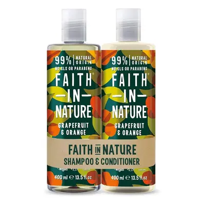 Faith in Nature Natural Grapefruit & Orange Shampoo & Conditioner Set, Invigorating Vegan & Crue