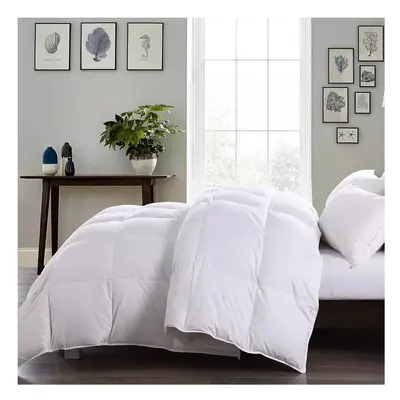 (10.5 Tog (Medium/Lightweight), King) LUXURY DUCK FEATHER & DOWN DUVET QUILT - 100% COTTON, ANTI