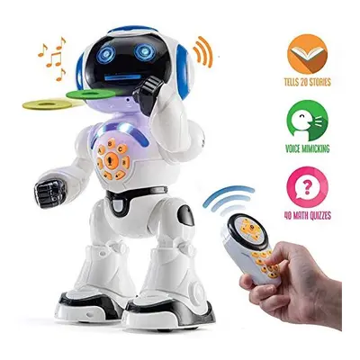 Top Race P2 Remote Control RC Walking Talking Smart Robot Dances Sings Reads Stories Math Quiz S