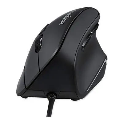 PERIMICE-515II Wired Ergonomic Vertical Mouse - 1000/1600 DPI - Right Handed Natural Ergonomic V