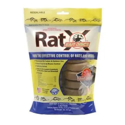 Ratx 1 lbs Rat-X for Mouse & Rat Rodent Bait Disc, Assorted - Count