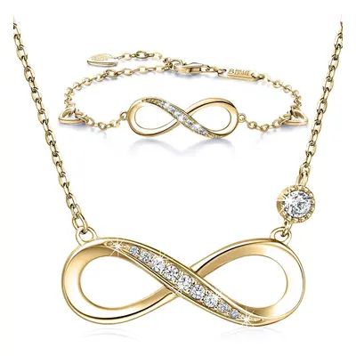 925 Sterling Silver Necklace Bracelet One Sets Ã¢ Billie Bijoux Ã¢Forever LoveÃ¢ Infinity Heart 