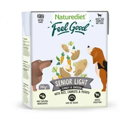 Naturediet - Feel Good Wet Dog Food, Natural and Nutritionally Balanced, Senior-Lite, 390g (Pack