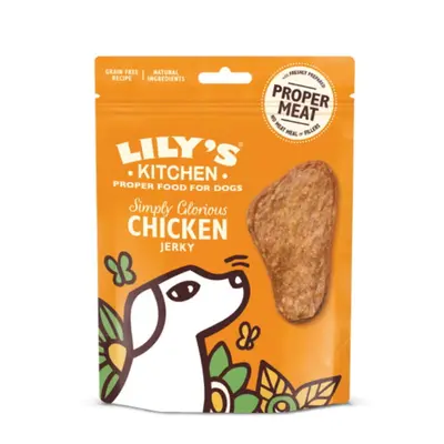 Lily's Kitchen Dog Treats Simply Glorious Chicken Jerky 70g (Pack of 8)