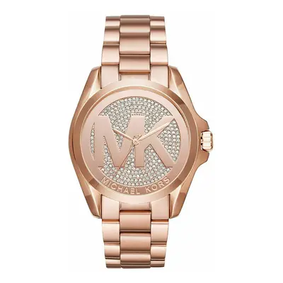 Michael Kors Bradshaw Ladies Watch MK6437Â¦MK Logo Crystal Pave DialÂ¦Rose Strap