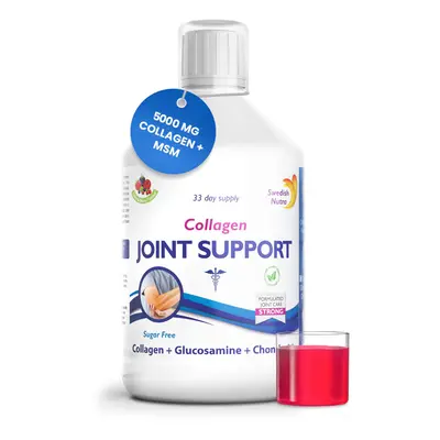 - Joint Support Collagen - Pack of 500ml, Day Supply | Berry Flavour | with Glucosamine & MSM | 