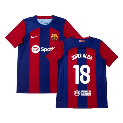 (XLB) Barcelona Home Shirt (Kids) (Jordi Alba 18)