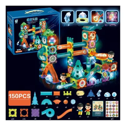 (Lighting-150pcs) Magnetic Building Blocks Construction Educational Kids Toys