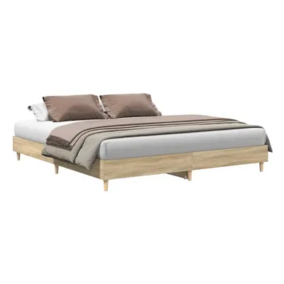 vidaXL Bed Frame without Mattress Sonoma Oak 180x200cm Engineered Wood