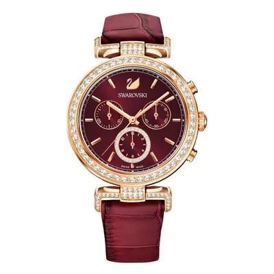 Swarovski Red Rose-Gold Tone PVD Ladies Watch