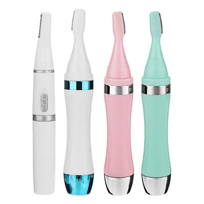 (White) in Electric Eyebrow Trimmer Shaving Instrument Massage Import Function