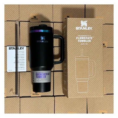 (Electroplated black) Stanley Quencher H2.0 FlowState Tumbler 40oz Cup 1.2L