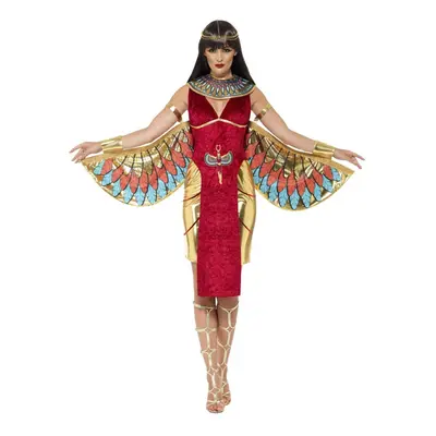 (M, Red/Gold) Smiffys Womens/Ladies Egyptian Goddess Costume Set