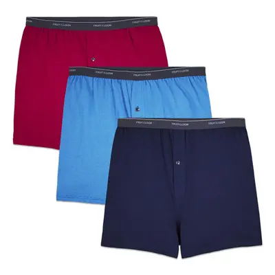 Fruit of the Loom Men's Tall Tag-Free Underwear Big Man-Knit Boxer-3 Pack Colors May Vary 3X-Lar