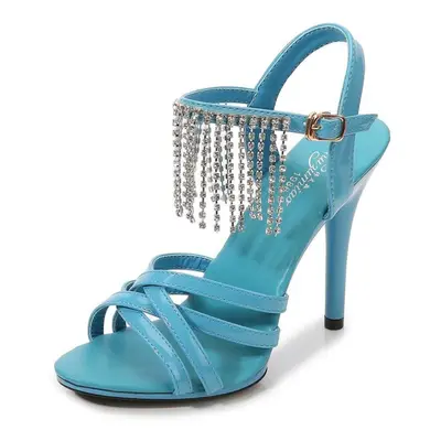 (light blue, 35) Women&apos;s Sexy Stiletto Sexy Super High Heels Nightclub Sandals Series 11cm 