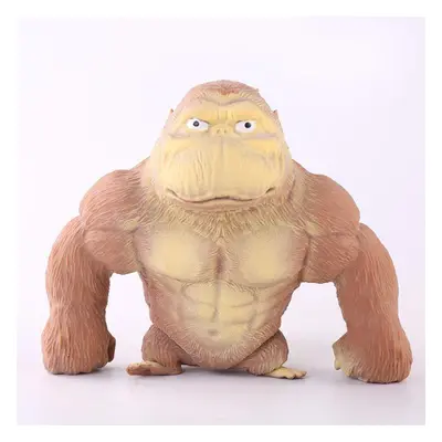 (brown, 23*21cm) Big Giant Spongy Squishy Fidget Orangutan Influencer Elastic Monkey Antistress 