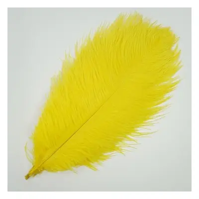 (yellow, 45-50cm 18-20inch) 10pcs /lot New Colored Ostrich Feathers For Crafts White Black Feath