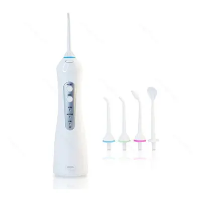 (white) Kinsei Beauty Portable Electric Oral Irrigator Modes Rechargeable Oral Irrigator Water D