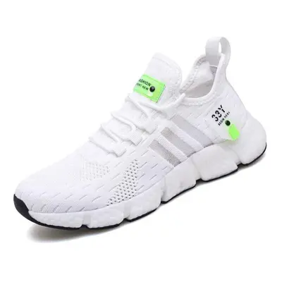 (white, 45) Summer New Leisure Travel Running Shoes Fashion Mesh Breathable Sneakers