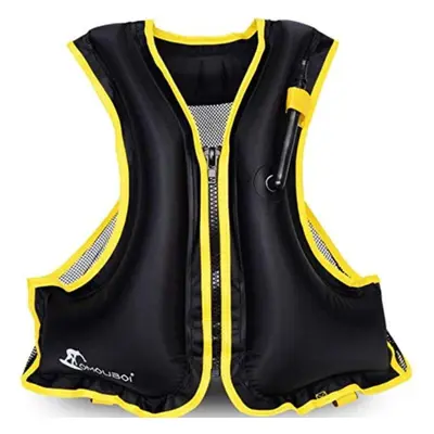 (black) Snorkel Vests Adults Inflatable Floatage Jackets Lightweight Kayak Buoyancy Vest Portabl