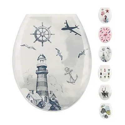 JOTOM Premium Quality Toilet Seat,Easy to Mount,Beautiful Printed Design Toilet Seats for Bathro