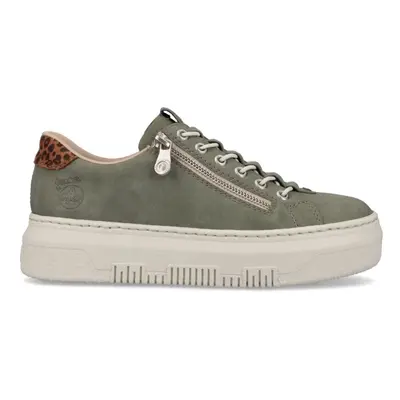 (3.5 (Adults')) M1952-52 | Green/Leopard | Women's Casual Trainers