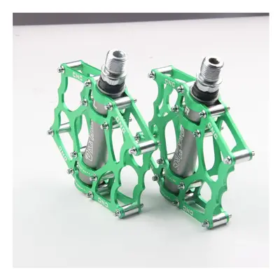 (Green) Flat Bike Pedals Bicycle pedal Mountain Bike Pedals Platform Bicycle Flat