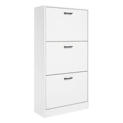 ((White)) Tier Drawer Shoe Cabinet Storage Cabinet Wooden Shoe Rack Stand Cupboard Organiser