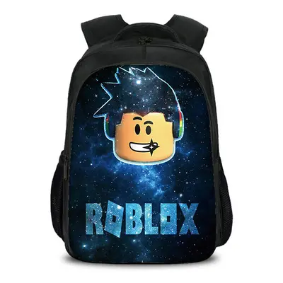 (Black Roblox Logo Backpack) Boy Girl Roblox Backpack School Bag Book Bag