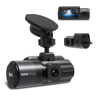 VANTRUE N4 Triple Dash Cam Channel 1440P+1080P+1080P Front Rear and Inside Three Lens Dashcam fo