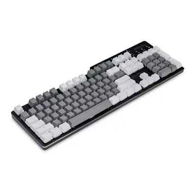 (Grey) Keys Translucent Keycap Set PBT Matte Texture Color Matching Keycaps for Mechanical Keybo