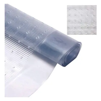 (20 FT Long Width 27") Vinyl Plastic Clear Guard Non-Slip Protector Mat