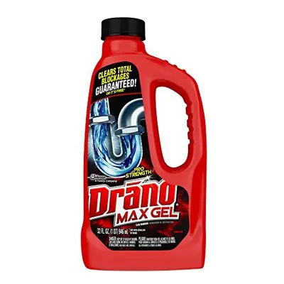 Drano Max Gel Dain Clog Remover and Cleaner for Shower or Sink Drains, Unclogs and Removes Hair,