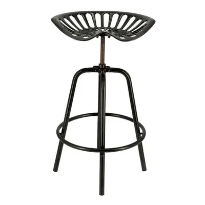 (black) Esschert Design Bar Tractor Chair Counter Stool Bar Chair Kitchen Bar Stool