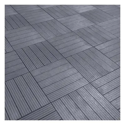 Cosmpolitan (Pack of 10) ECO Interlocking 30x30cm Decking Tiles in Cool Grey