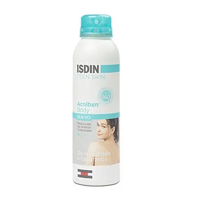 ISDIN Acniben Teen Skin Body Spray Treatment for Acne | Helps Clear Body pimples and Spots x 50m