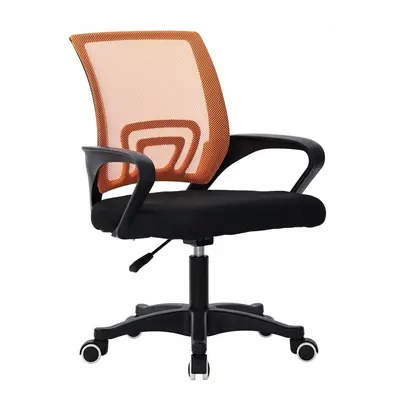 (Black+Orange) Adjustable Office Chair Ergonomic Mesh Swivel Computer Comfy Desk Executive chair