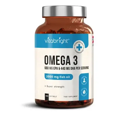 Omega Pure Fish Oil 2000mg - Softgel Capsules (5 Months Supply) - 660mg EPA & 440mg DHA per Serv