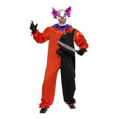 (XL, Red/Black) Smiffys Mens Cirque Sinister Scary Bo Bo The Clown Costume Set