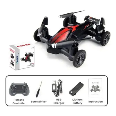 (red) New 2in1 Rc Drone Land-air Remote Control Airplane Rc Car Headless Mini Quadcopter Toy Deg